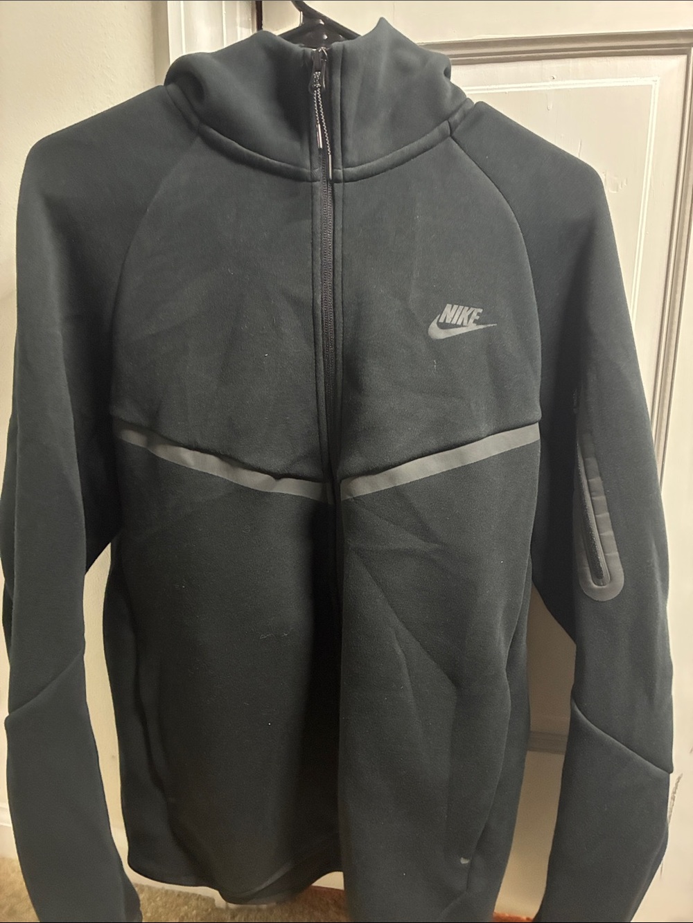 Nike Black Performance Full-Zip Jacket with Reflective Accents